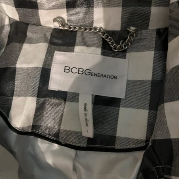 BCBGeneration Checkered Raincoat - Picture 2 of 9